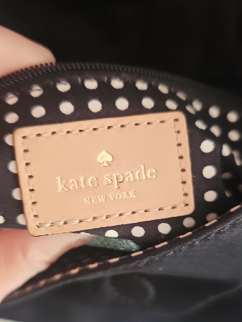 kate spade Black Crossbody Bag with Tan Strap and Gold Hardware - Picture 6 of 7